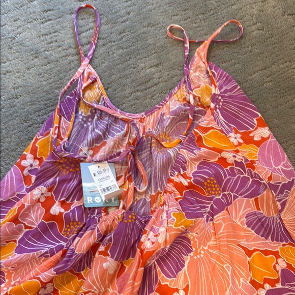 Roxy Purple and Orange Floral Dress - Picture 3 of 6